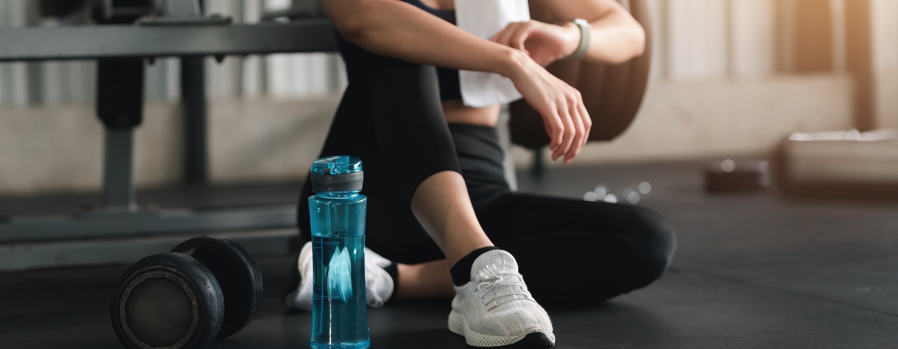 a woman working out on a gym