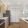 a kitchen with wooden cabinets